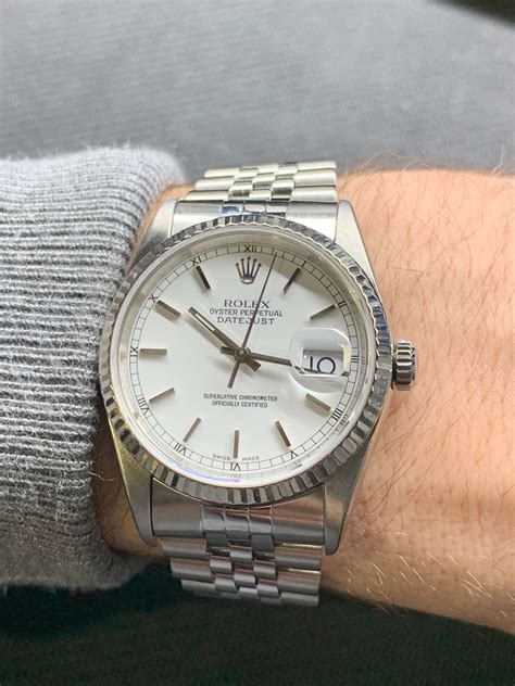 rolex metal watch|Rolex 36 stainless steel.